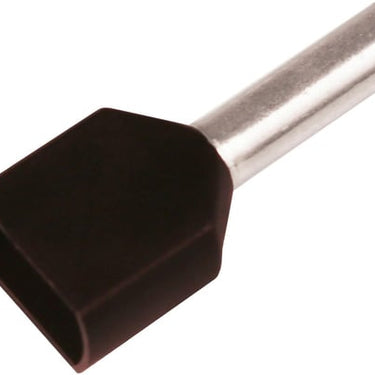 Isoleret ABIKO TWIN-terminalrør KA6-14ETW2 2x6mm² L14 Sort - 1