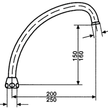 Neoperl svingtud prio flex universal J 250 mm 3/4 omløber - 1