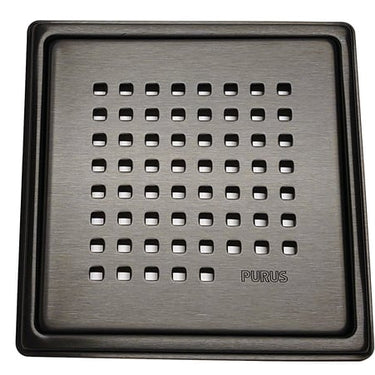 Purus ramme/rist PVD sort CHESS 150 x 150 mm - 1