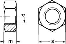M5 DIN 555 PA6 nylon-møtrik - 1