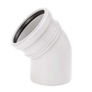 Uponor Decibel bøjning 75 mm 45° med 1 muffe - 1