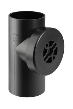 Peh renserør 90° Geberit Ø160 mm med dæksel - 1
