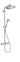hansgrohe Croma Select S 280 EcoSmart showerpipe med term krom - 2
