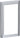 LK FUGA SOFT designramme for 2-modul indsats lodret stålmetallic - 1