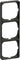 FUGA ramme Baseline 50 3 modul koksgrå - 1
