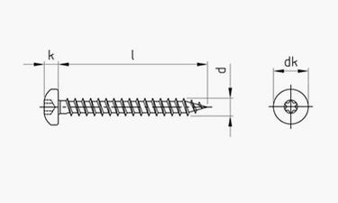 4,0X50 A2 PH spånpladeskrue TORX20 Gleitmo 615 - 1