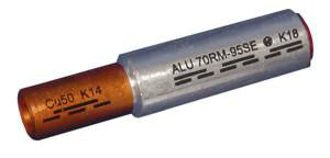 DIN 46235 Al/Cu-pressemuffe AKS16-10DIN 16/25mm² RM/RE + 10mm² - 1