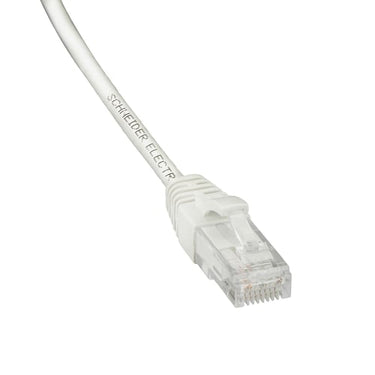 Patchkabel Cat.6 F/UTP 28AWG 1,0m Hvid LSZH kappe med helstøbte tyller i begge ender - 1