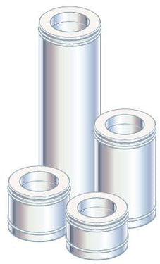 Skorsten Multi50 sort 150 x 500 mm - 1