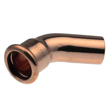 Bøjning VSH 45° muffe/nippel 28 mm CU - 1