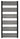 KRISS Space håndklædetørrer 1337x600mm mat sort - 1