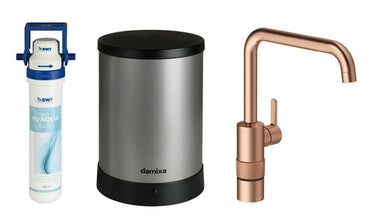 Damixa Silhouet Instant køkkenarmatur 233mm t/kogende vand J-tud børstet kobber - 1