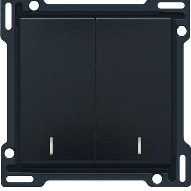 Tangent dobbelt med linse piano black coated - 1