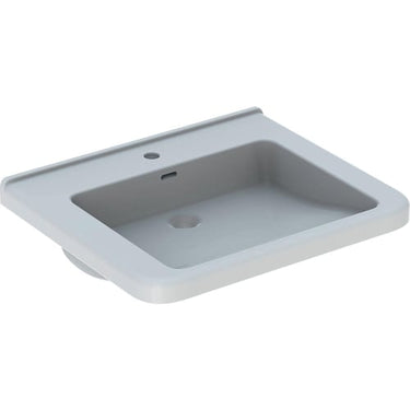 Geberit Renova Comfort Square håndvask 650 x 550 x 155 mm hvid porcelæn - 1