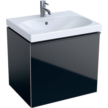 Geberit Acanto vaskeskab 595x535x475mm 1skuffe sort spånplade lak - 1