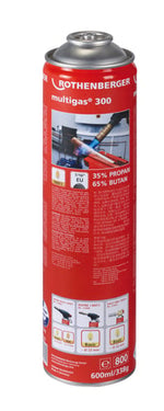Rothenberger Multigas 300 Propan/Butangas M/ 7/16" Eu Tilslutningsgevind - 1