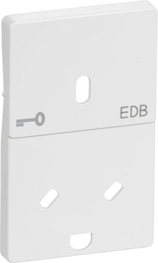 FUGA afdækning for EDB stikkontakt med afbryder for nøgle 2-pol med jord hvid - 1
