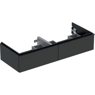 Geberit Icon vaskeskab 1184 x 476 x 247 mm 2 skuffer Lava højkomprimeret trelags-spånplade mat lakeret - 1