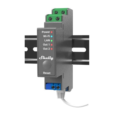 Shelly Pro 2 - WiFI relæ 2 kanaler med potentialfrit kontaktsæt (110-240VAC) - 1