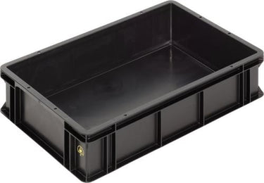 WEZ ESD Standardkasse 600 x 400 x 145 mm sort - 1