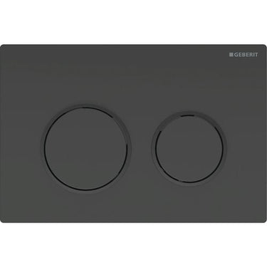 Geberit Omega20 betjeningsplade duo sort/sort mat - 1