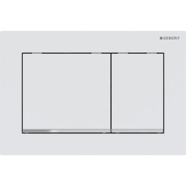Geberit Omega30 betjeningsplade duo hvid/blankforkr - 1