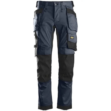 Snickers stretch arbejdsbukser i slim fit m. hylsterlommer 6241 navy/sort str. 60 - 1