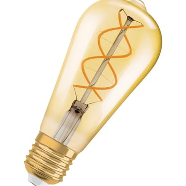 LEDVANCE Vintage 1906 LED edison guld spiral filament 300lm 4W/820 (28W) E27 dæmpbar - 1