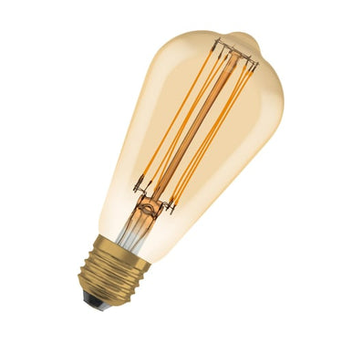 LEDVANCE Vintage 1906 LED edison guld straight filament ultra tynd 470lm 5,8W/822 (40W) E27 dæmpbar - 1
