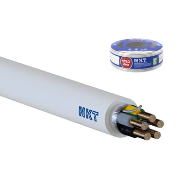 Installationskabel EXLQ 90° Xtra Dca 5G2,5 Hvid Rg50 - 1