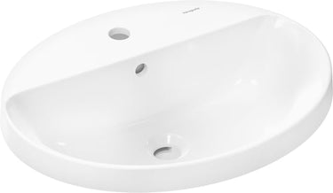 hansgrohe Xuniva D nedfældet håndvask 550/450 m/hh og overløb hvid - 1