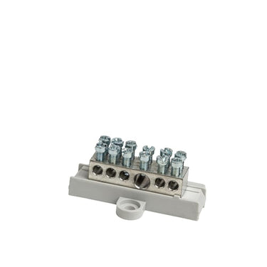 Potentialudligningsskinne med sokkel uden cover 1x 6-25  5x 1,5- 6 mm2 - 1