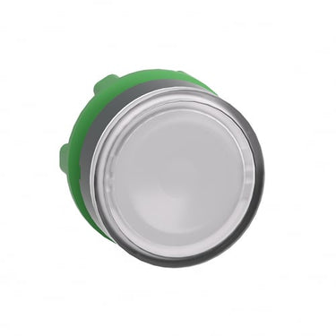 Harmony trykknapshoved i plast for LED med fjeder-retur og isætning af label under den hvide trykflade - 1