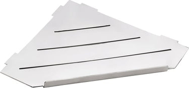 KRISS Athena hjørnebrusehylde 297x210x185mm m/forkant pol rf stål stål - 1