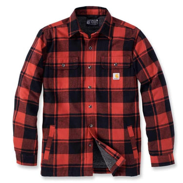 Carhartt Flannel Sherpa-Foret skjortejakke R81/Rød XL - 1