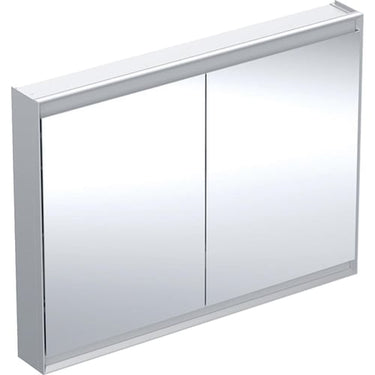 Geberit ONE spejlskab med ComfortLight 2 låger væg 90 x 120 cm alu - 1