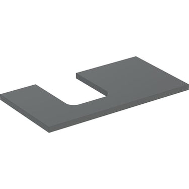Geberit ONE bordplade t/håndvask udskæring venstre 90 x 3 x 47 cm Lava - 1