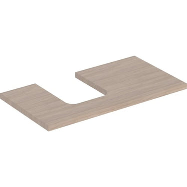 Geberit ONE bordplade t/håndvask udskæring venstre 90 x 3 x 47 cm eg - 1