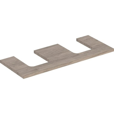 Geberit ONE bordplade t/håndvask dob. udskæring 120 x 3 x 47 cm nød - 1