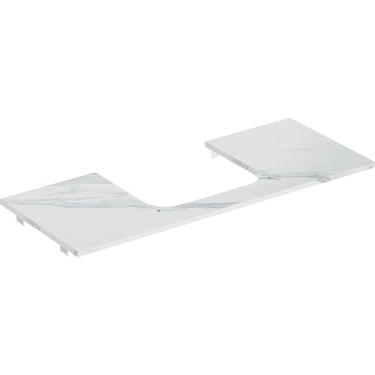 Geberit ONE bordplade t/håndvask udskæring midt 120 x 2 x 47 cm hvid - 1