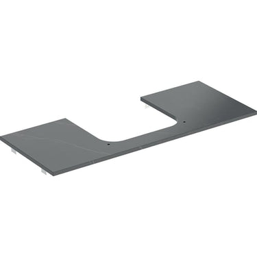 Geberit ONE bordplade t/håndvask udskæring midt 120 x 2 x 47 cm sort - 1