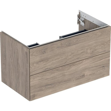 Geberit ONE underskab t/håndvask to skuffer 900 x 504 x 470 mm nød melamin - 1