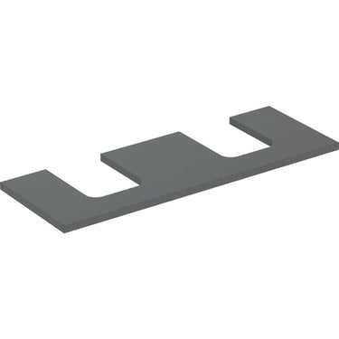 Geberit ONE bordplade t/håndvask dob. udskæring 135 x 3 x 47 cm Lava - 1