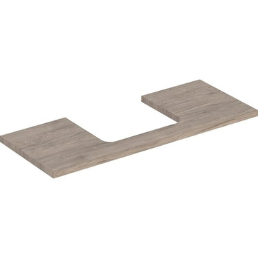 Geberit ONE bordplade t/håndvask udskæring midt 120 x 3 x 47 cm nød - 1