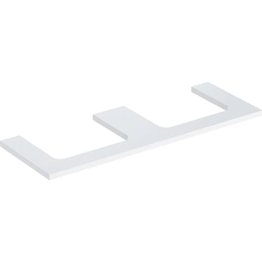 Geberit ONE bordplade t/håndvask dob. udskæring 135 x 3 x 47 cm hvid - 1