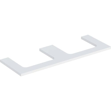 Geberit ONE bordplade t/håndvask dob. udskæring 135 x 3 x 47 cm hvid - 1