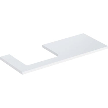 Geberit ONE bordplade t/håndvask udskæring venstre 120 x 3 x 47 cm hvid - 1