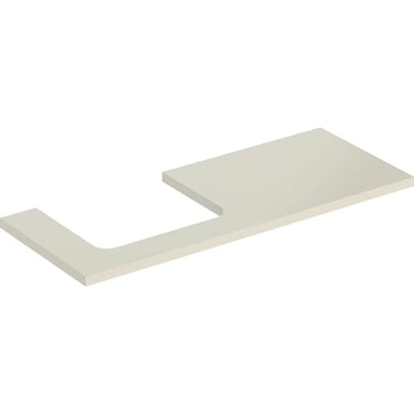 Geberit ONE bordplade t/håndvask udskæring venstre 120 x 3 x 47 cm lakeret blankpol. - 1