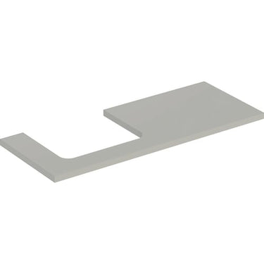 Geberit ONE bordplade t/håndvask udskæring venstre 120 x 3 x 47 cm Greige - 1