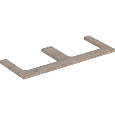 Geberit ONE bordplade t/håndvask dob. udskæring 120 x 3 x 47 cm nød - 1
